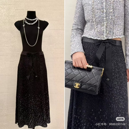 Ch 25ss beaded skirt