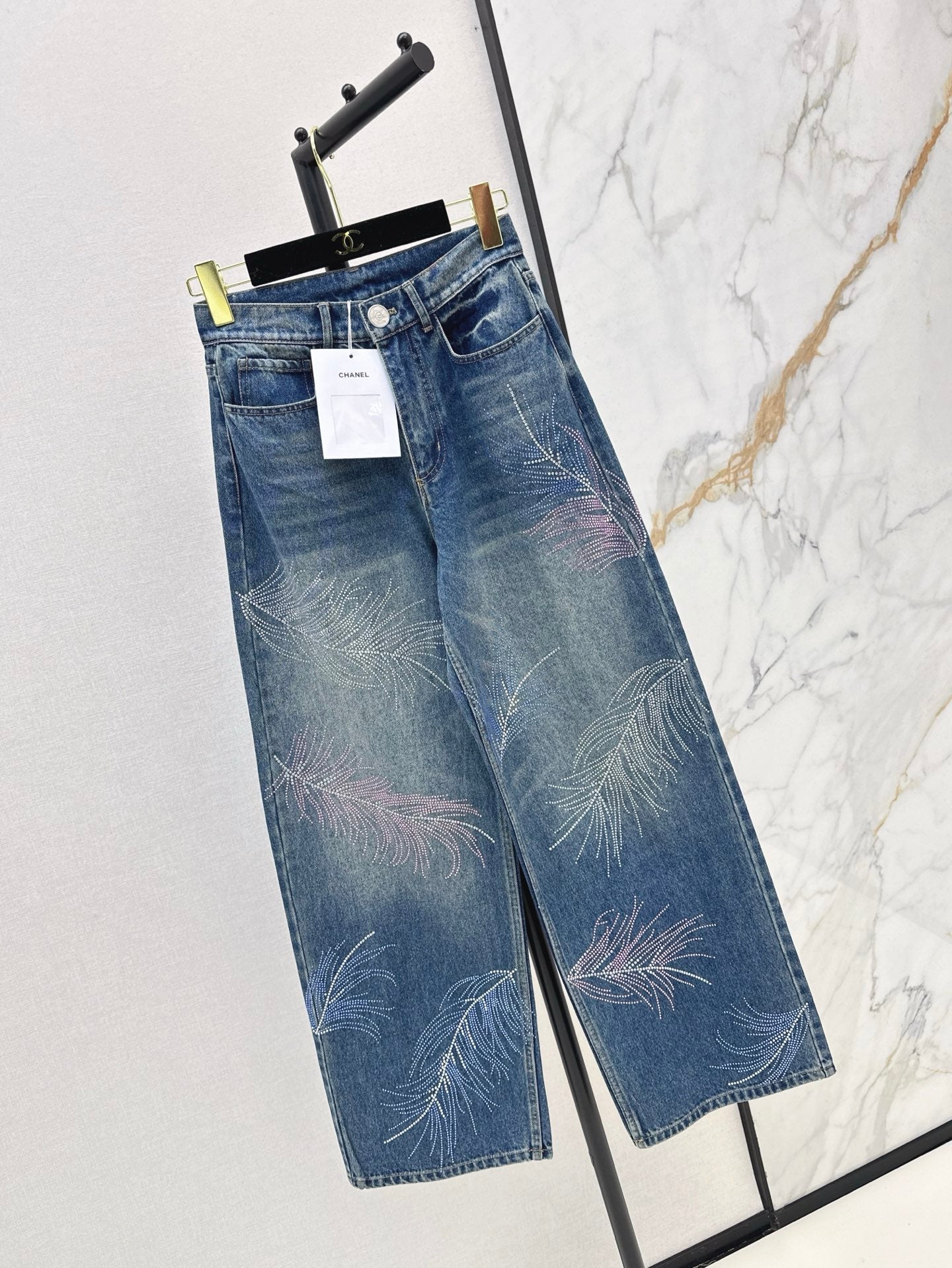 ch 25ss rhinestone jeans