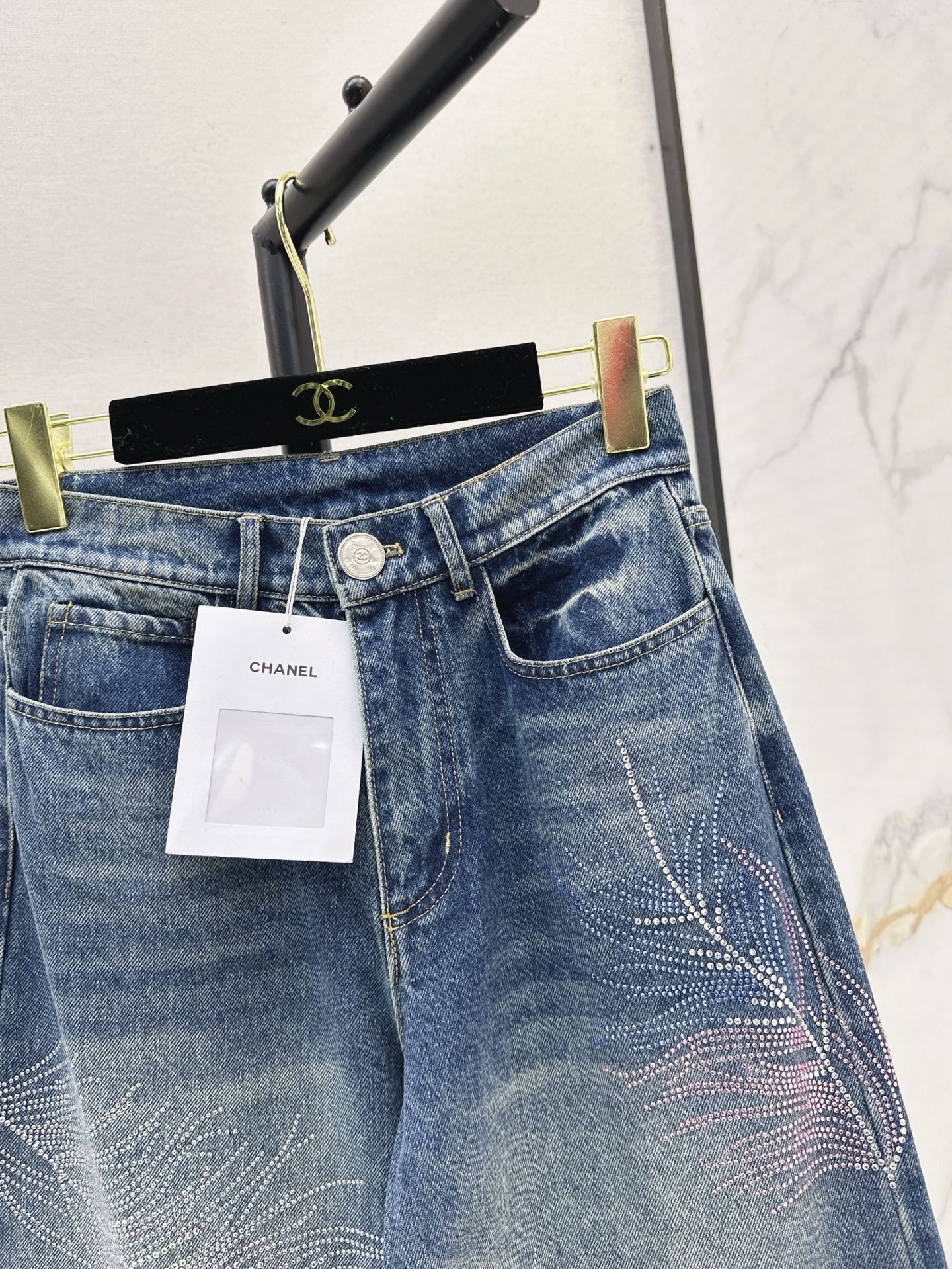 ch 25ss rhinestone jeans