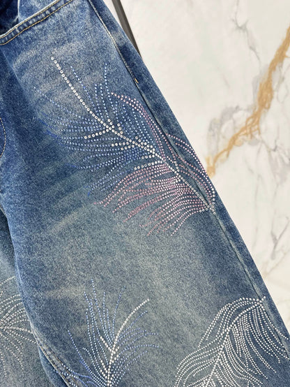 ch 25ss rhinestone jeans