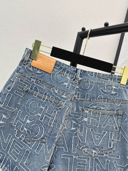 Ch 25ss embroidered denim short