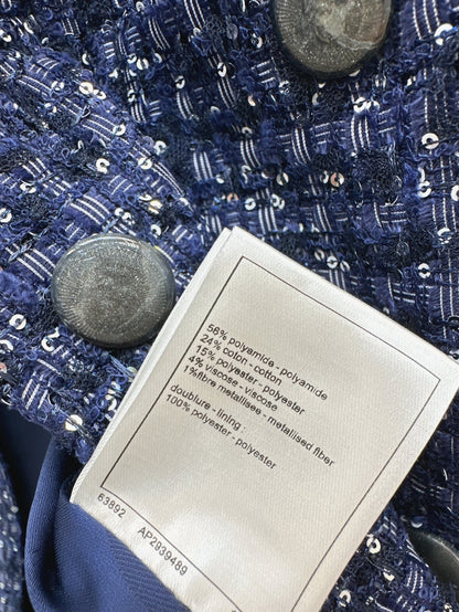 ch 25ss woven vest