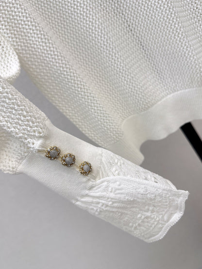 ch 25ss knitted ruffle sweater