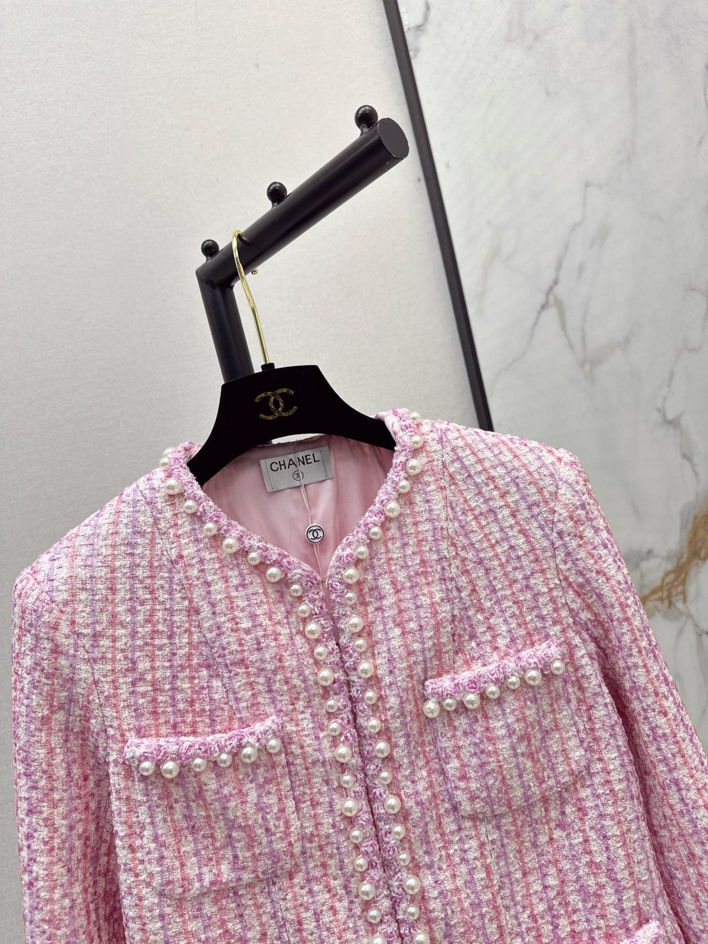 Ch 25ss pearl woven jacket