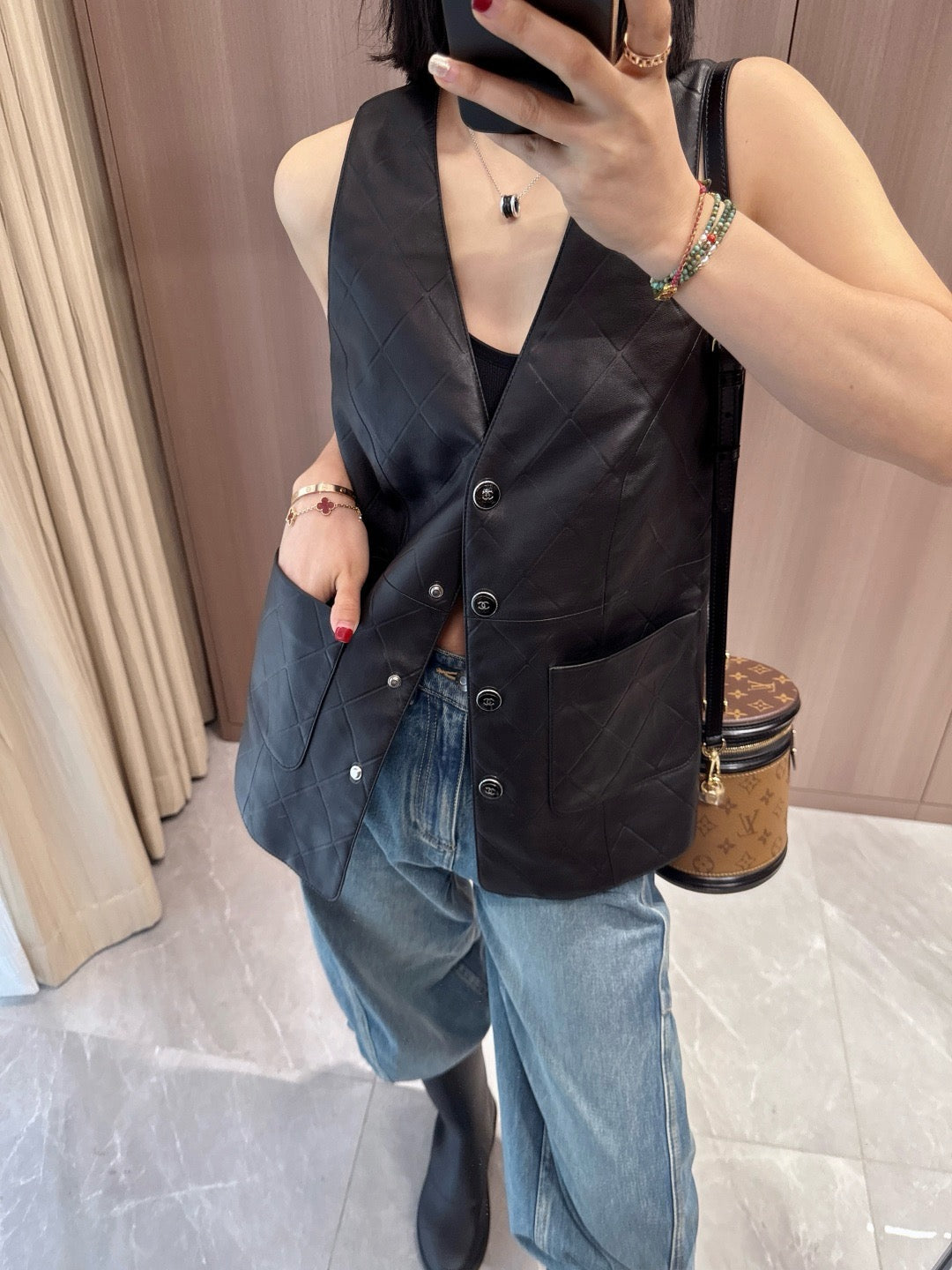 Ch 25ss genuine leather vest