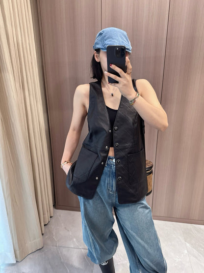 Ch 25ss genuine leather vest