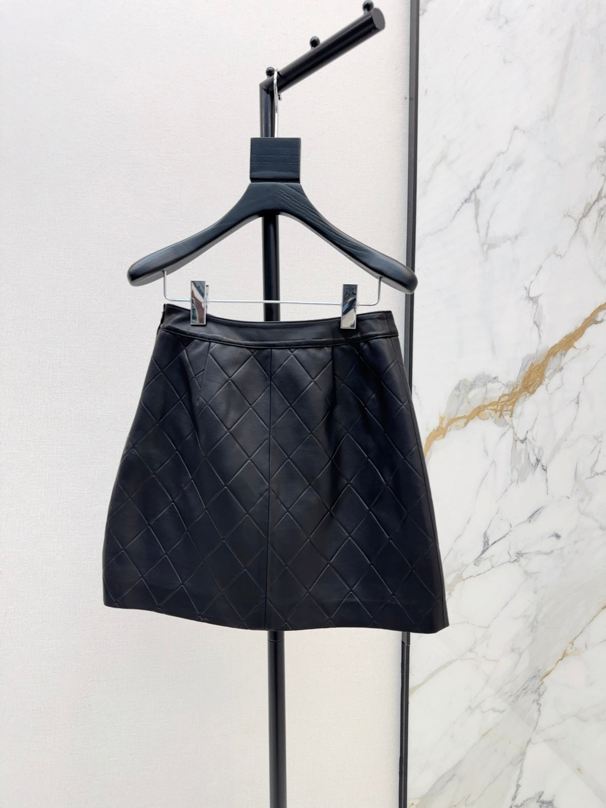 Ch 25ss genuine leather skirt