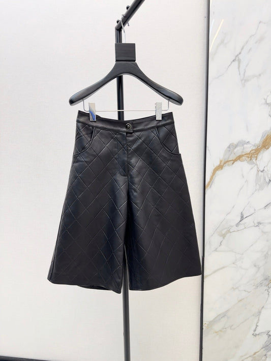 Ch 25ss genuine leather shorts