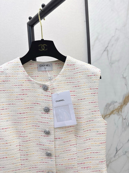 Ch 25ss woven vest