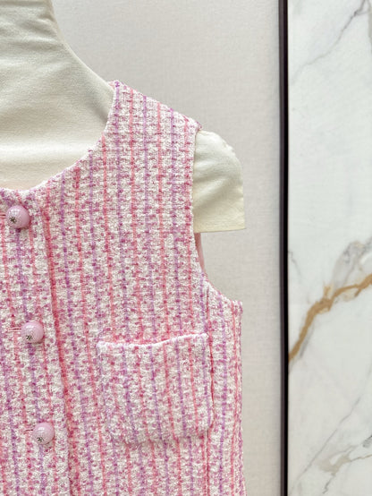 Ch 25ss woven vest