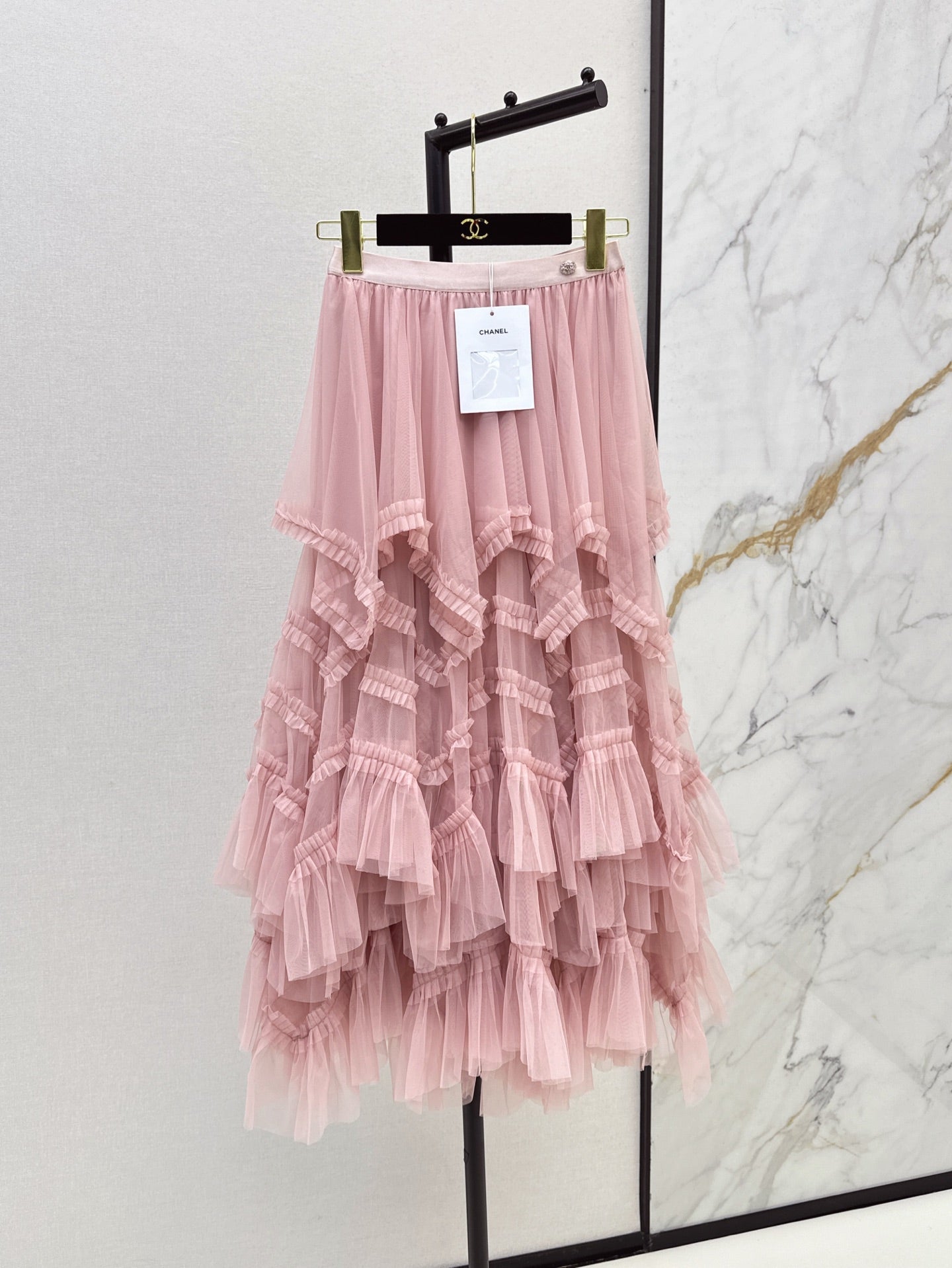 ch 25ss ruffle skirt