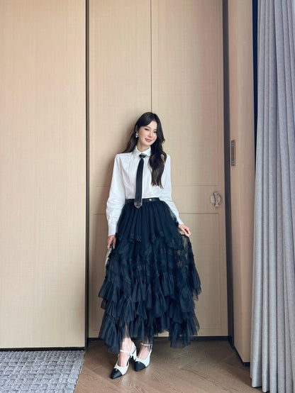 Ch 25ss ruffle skirt