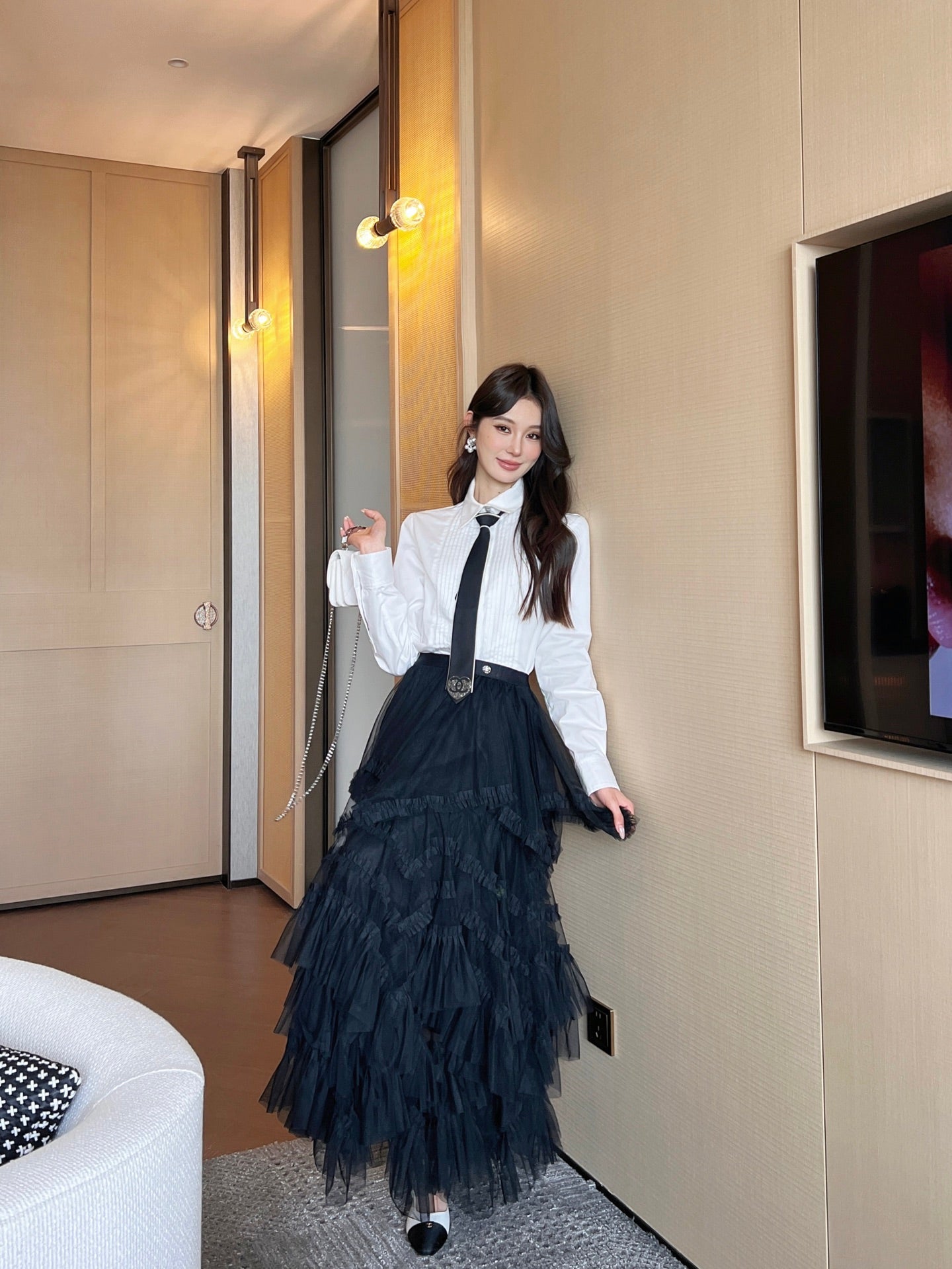 Ch 25ss ruffle skirt