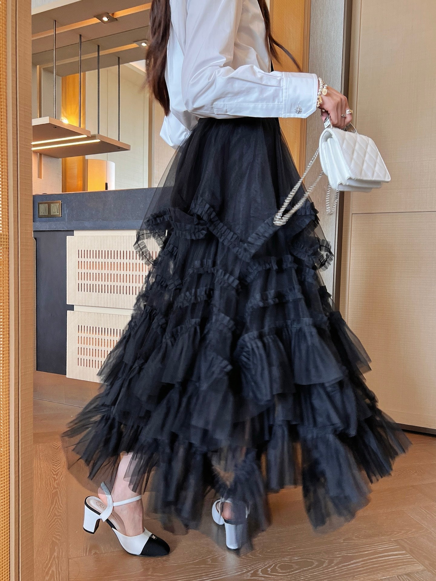 Ch 25ss ruffle skirt