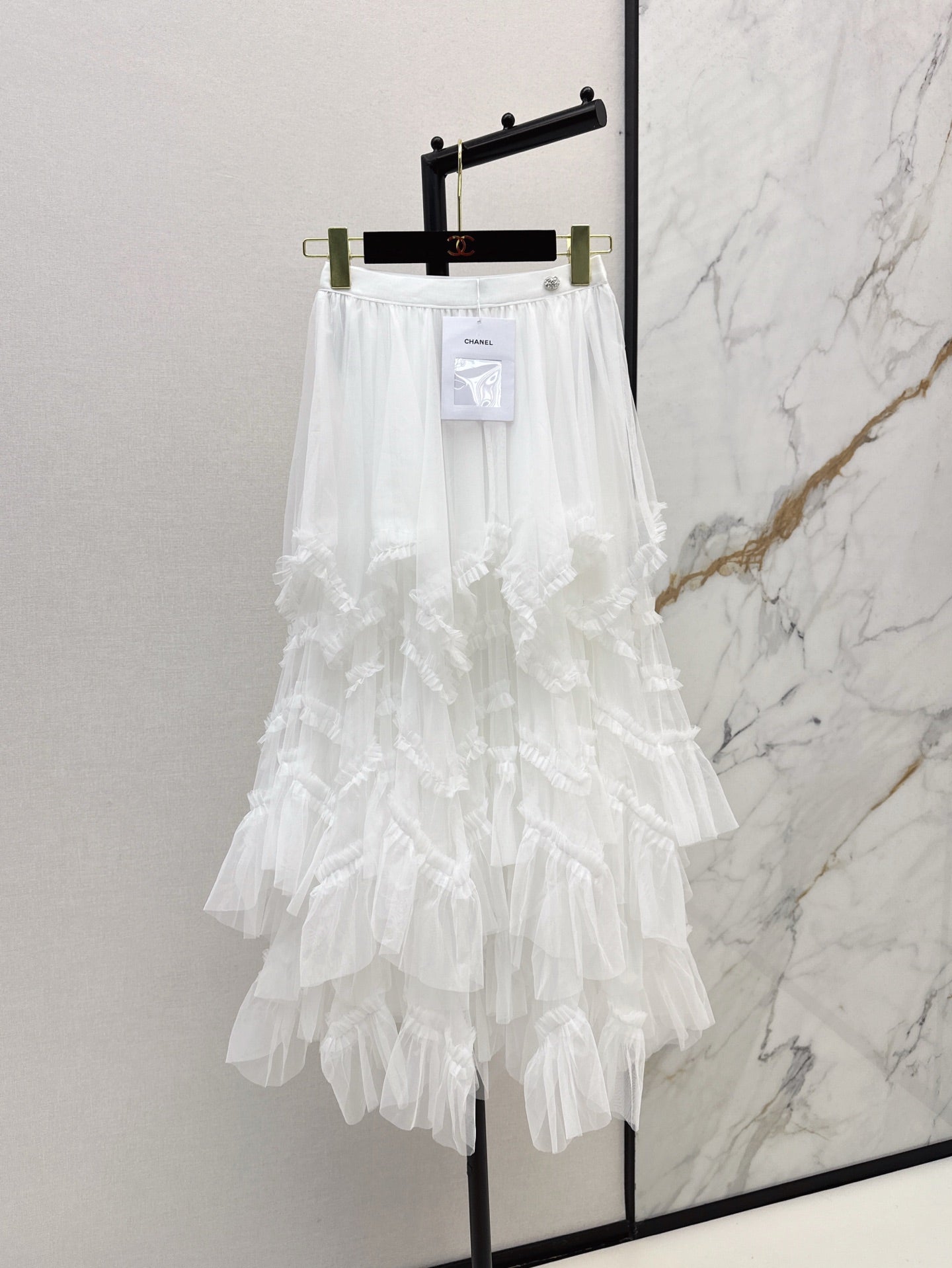 ch 25ss ruffle skirt