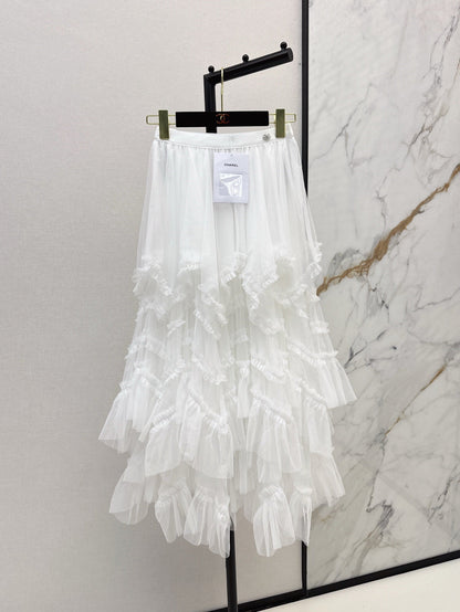 ch 25ss ruffle skirt