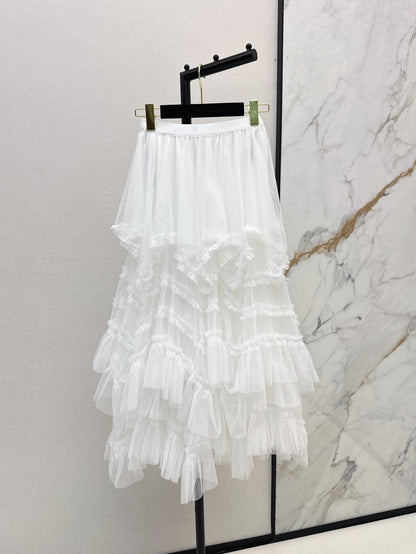 ch 25ss ruffle skirt