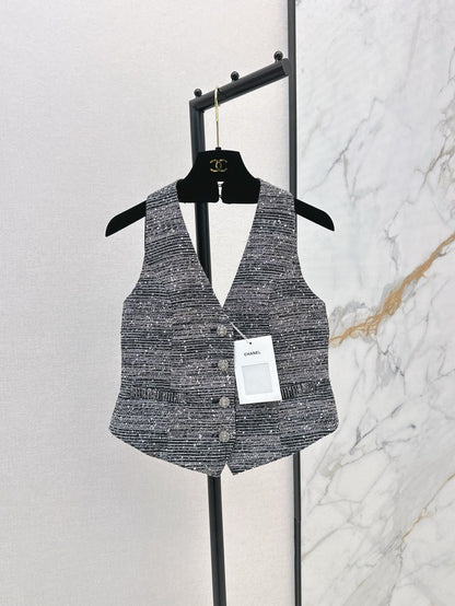 Ch 25ss rhinestone vest