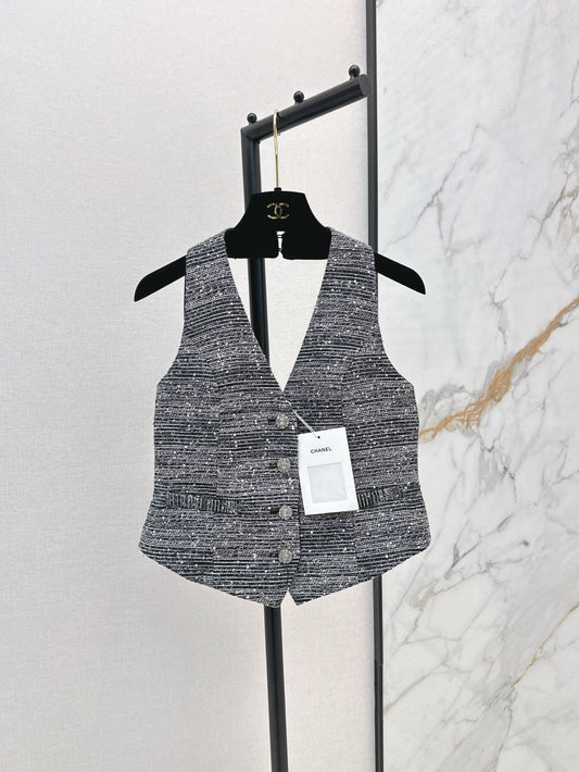 Ch 25ss rhinestone vest