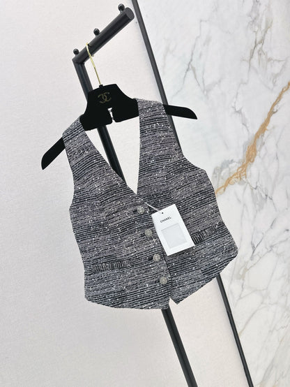 Ch 25ss rhinestone vest