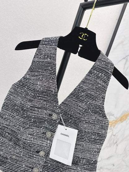 Ch 25ss rhinestone vest
