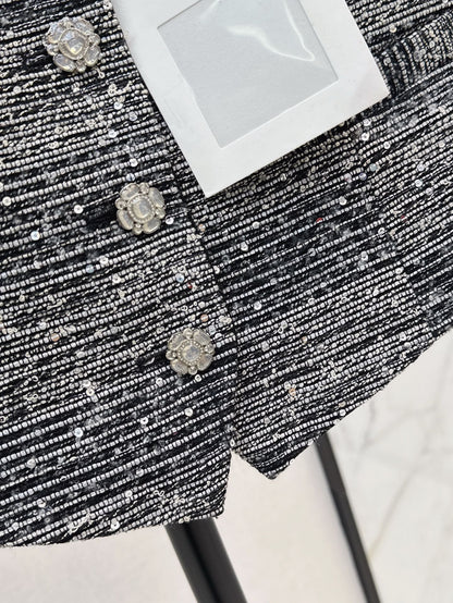 Ch 25ss rhinestone vest