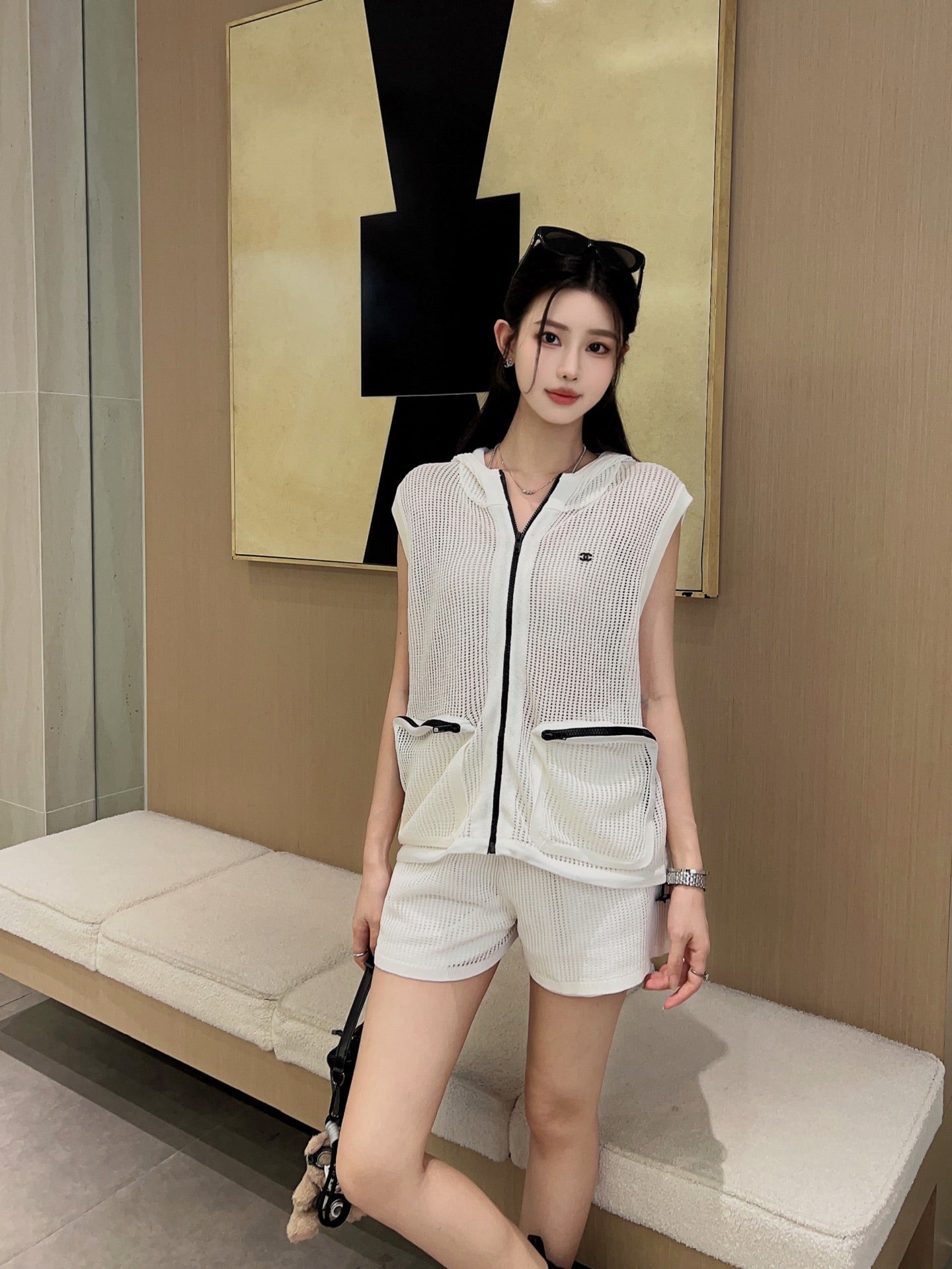 Ch 25ss knit hollow set