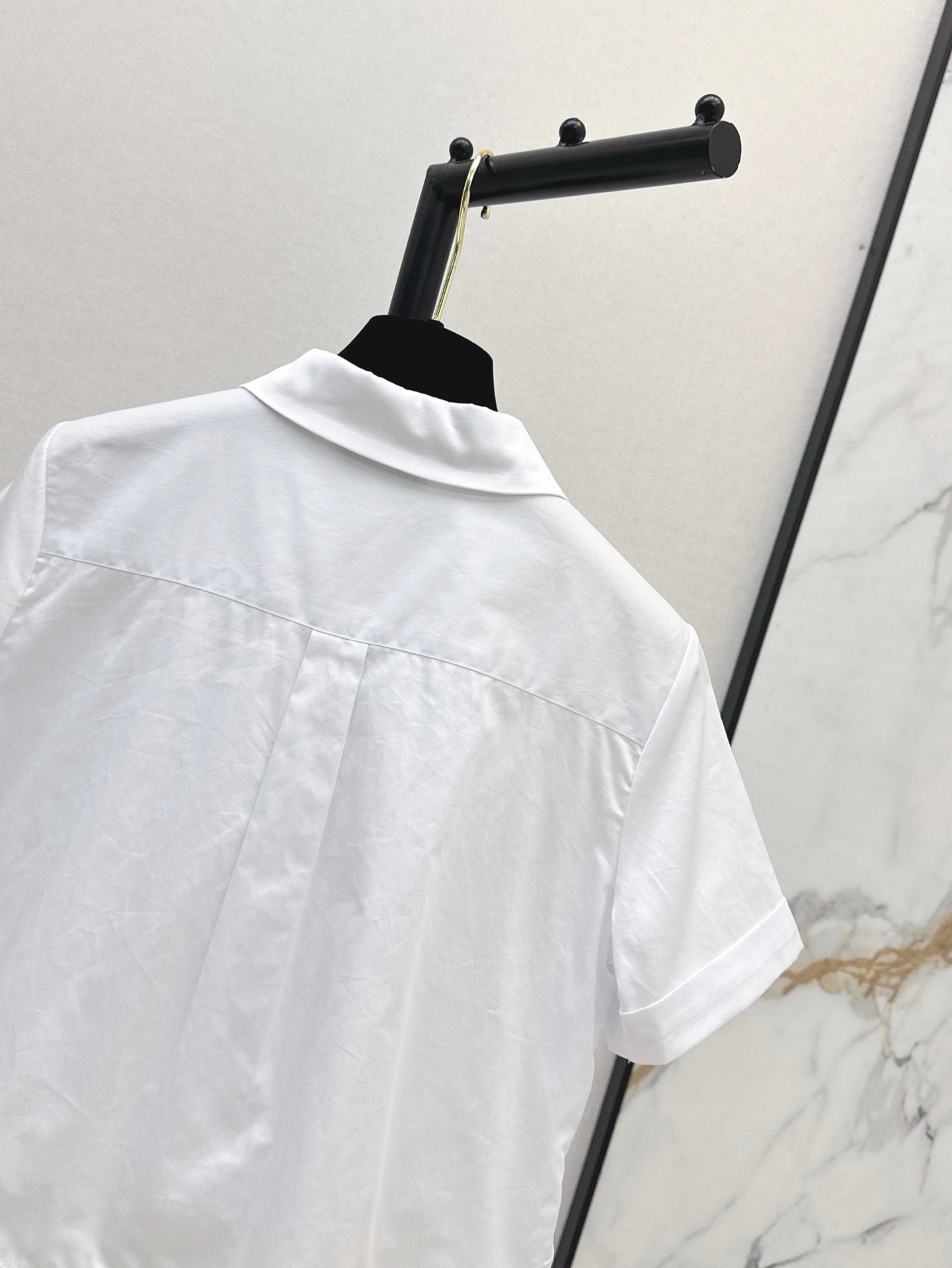 Ch 25ss embroidered crop shirt