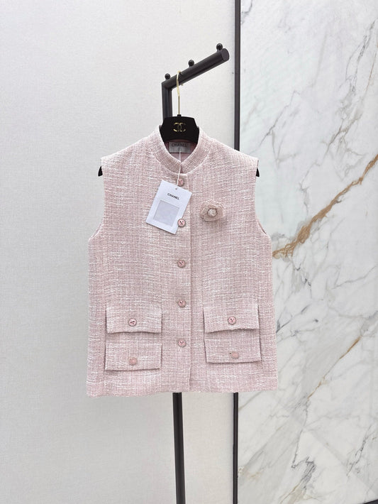 Ch 25ss woven vest
