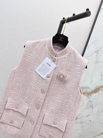 Ch 25ss woven vest