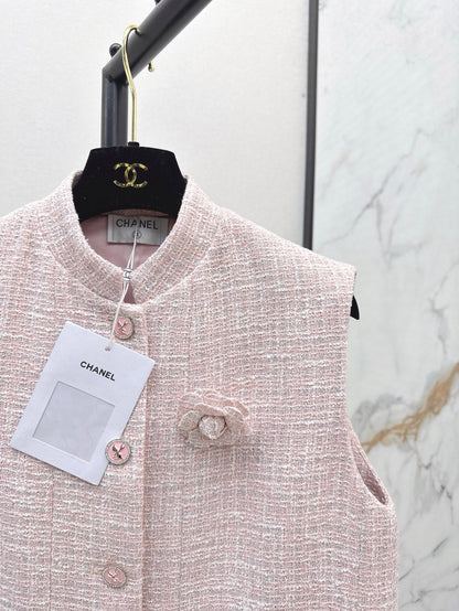 Ch 25ss woven vest