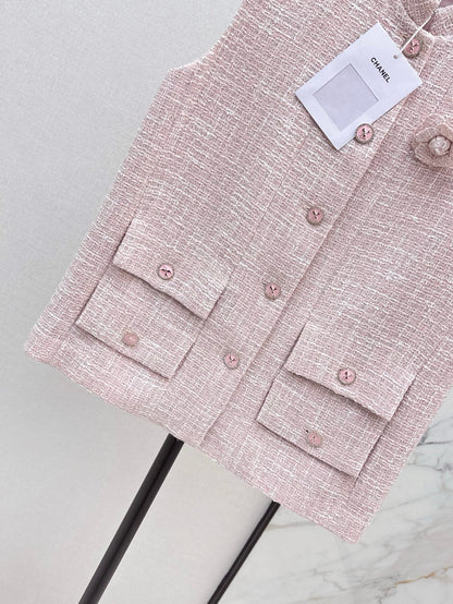 Ch 25ss woven vest