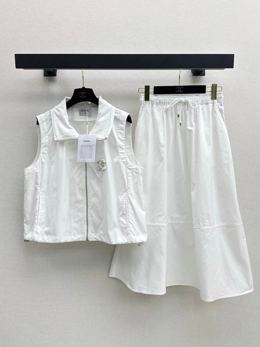 Chan 25ss vest skirt set