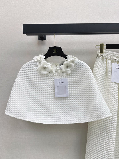 Chan 25ss woven cape top