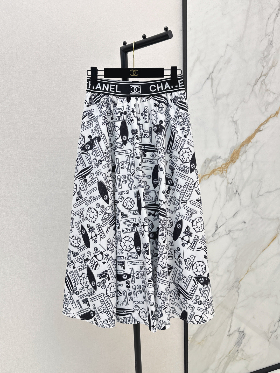 Chan 25ss print skirt