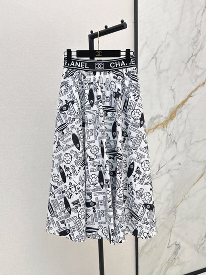 Chan 25ss print skirt