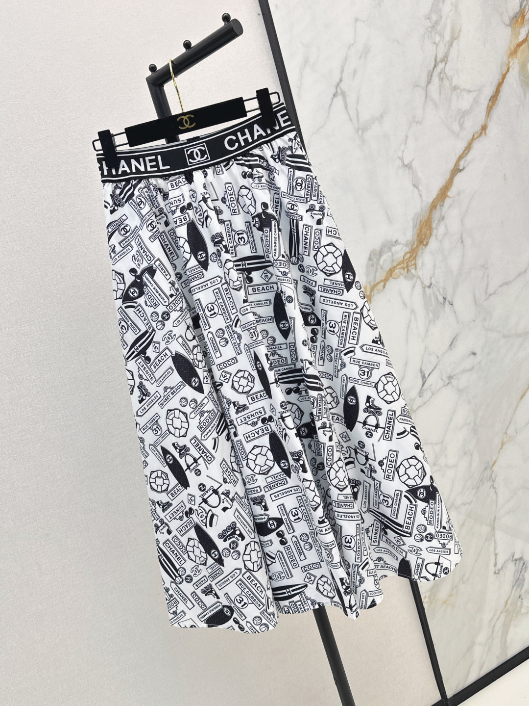 Chan 25ss print skirt