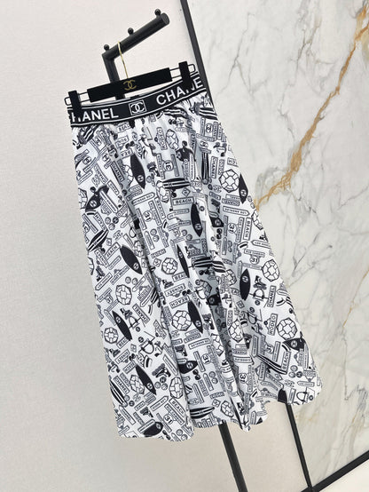 Chan 25ss print skirt