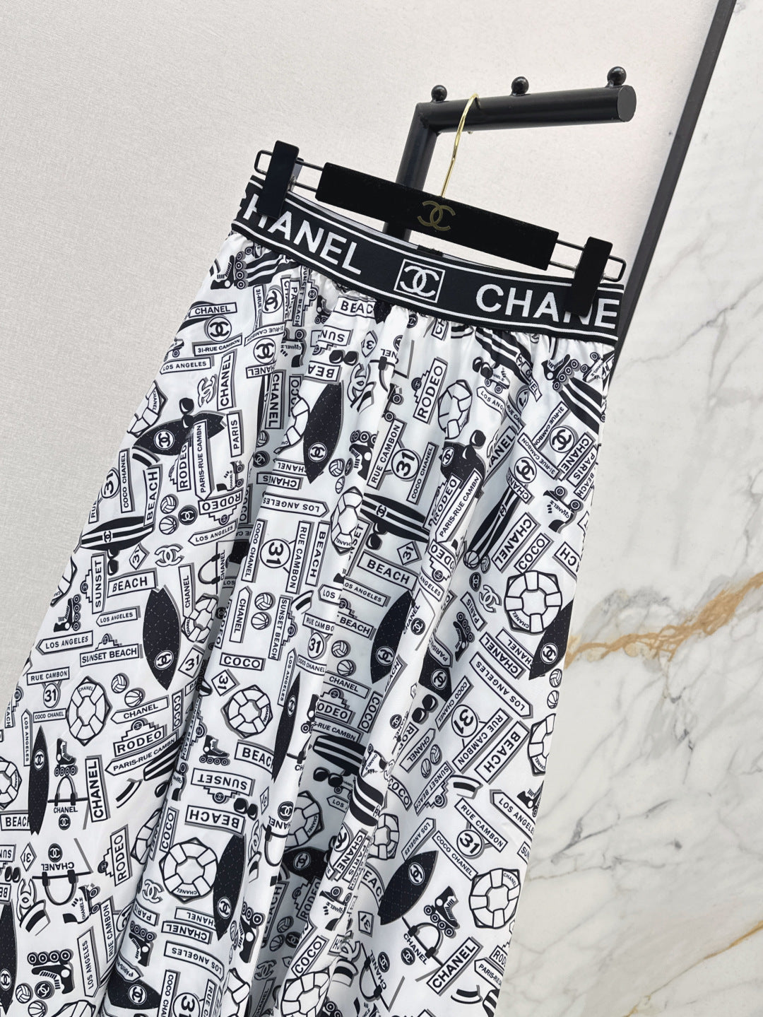 Chan 25ss print skirt