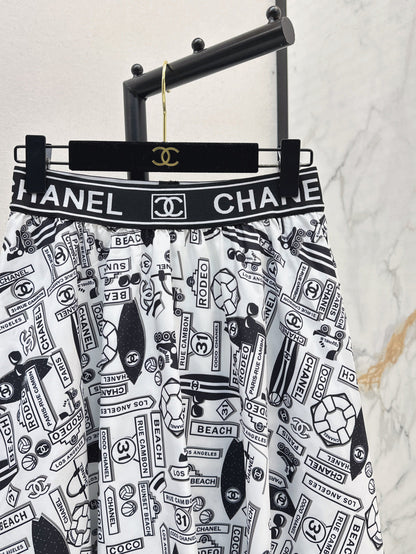 Chan 25ss print skirt