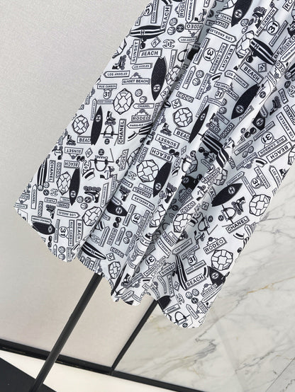 Chan 25ss print skirt