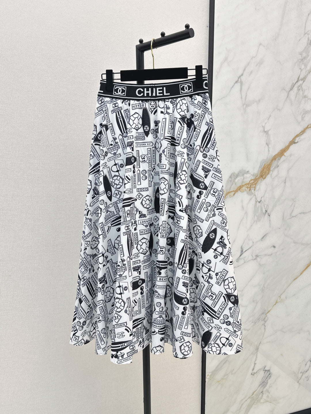 Chan 25ss print skirt