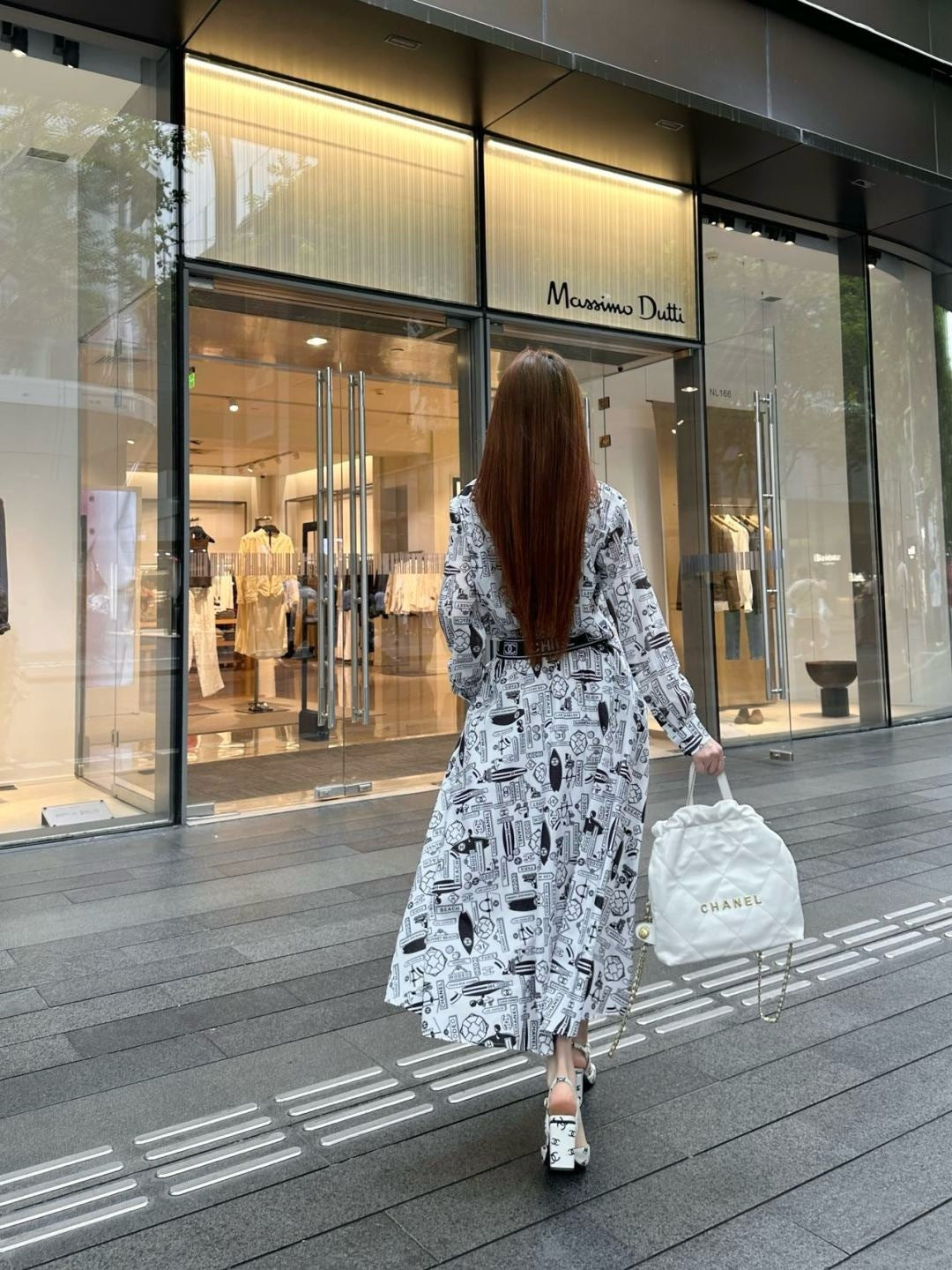 Chan 25ss print skirt