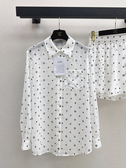 Chan 25ss print shirt suit