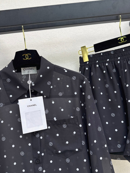 Chan 25ss print shirt suit