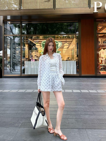 Chan 25ss print shirt suit