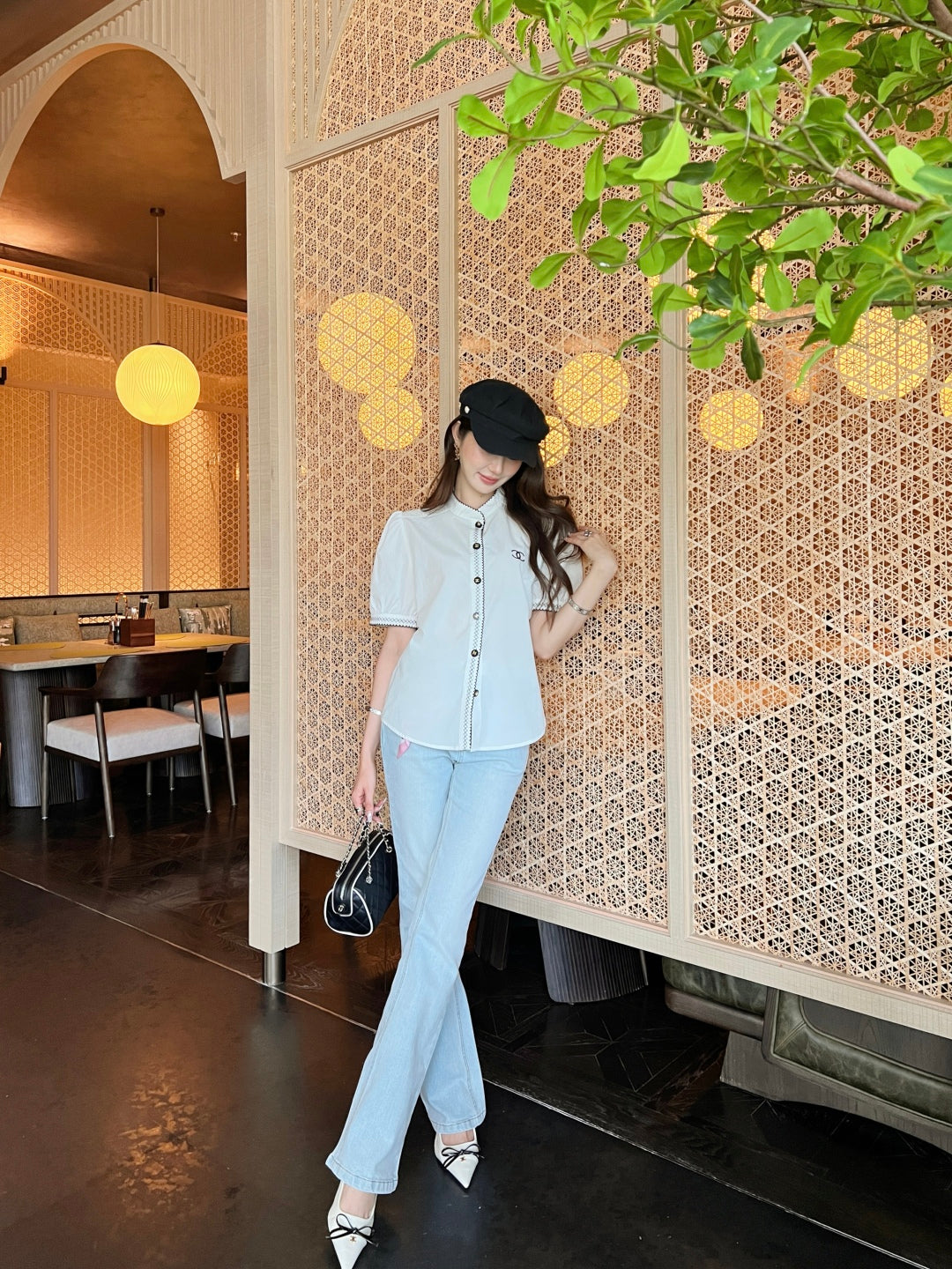 Chan 25ss embroidered shirt