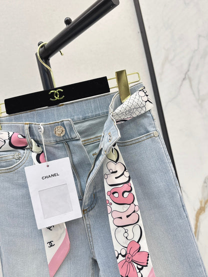 Chan 25ss scarf jeans