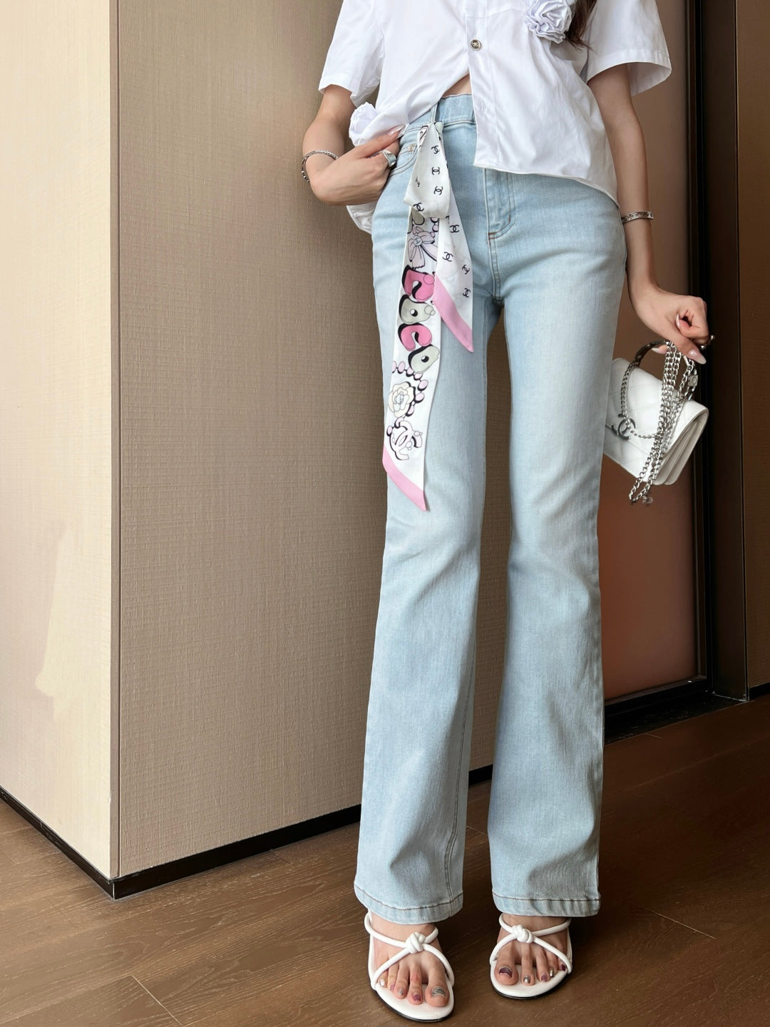 Chan 25ss scarf jeans