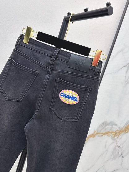 Chan 25ss embroidered jeans